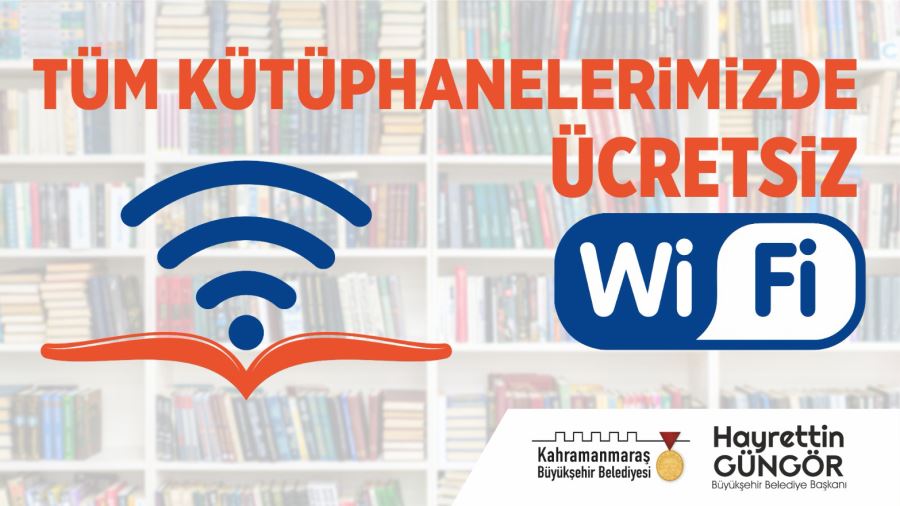 Büyükşehir Belediyesine  bağlı Kütüphanelerinde Ücretsiz İnternet 
