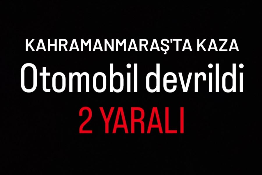 Otomobil devrildi , 2 yaralı