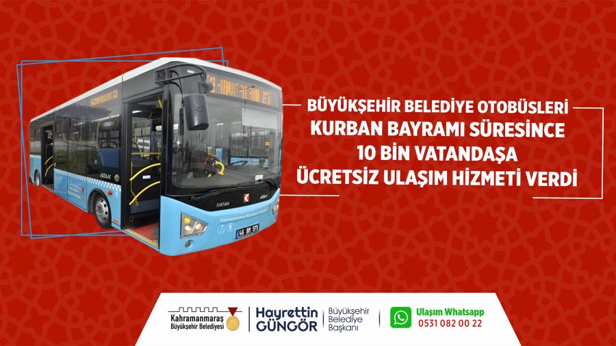 Bayramda 10 Bin Yolcu, Ücretsiz Taşındı