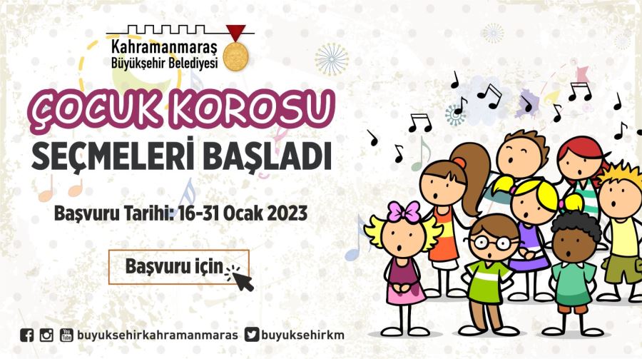 Türk Halk Müziği ve Çocuk Korosu Başvuruları Başladı