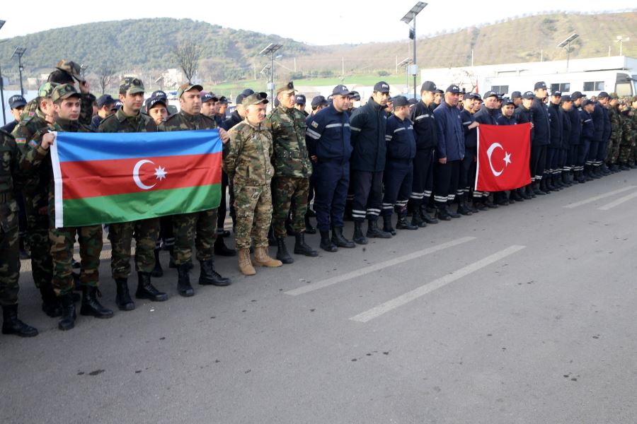 Azerbaycan arama kurtarma ekibinin bir bölümü Kahramanmaraş