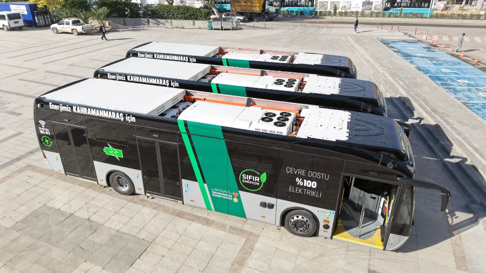 Kahramanmaraş’ın ilk elektrikli otobüslerinin sevkiyatı başladı