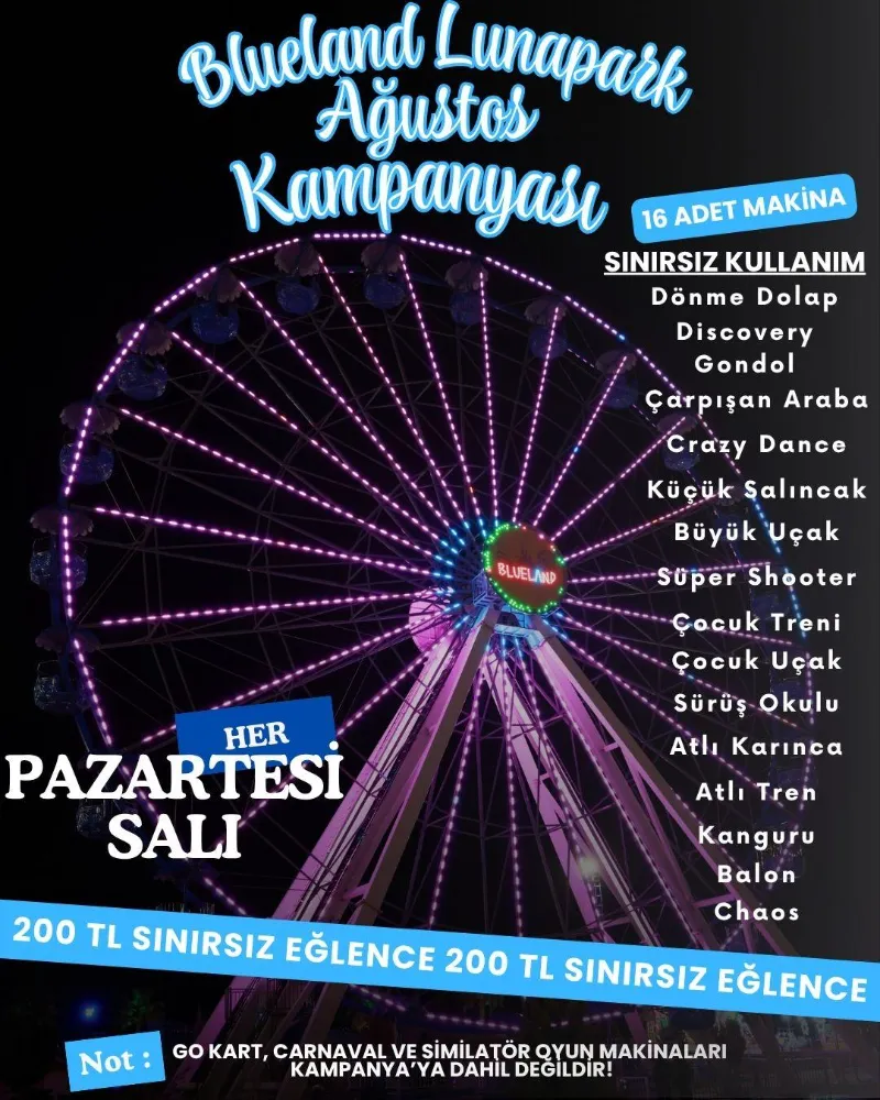 BlueLand’te Pazartesi ve Salı Günleri Eğlence Dolu