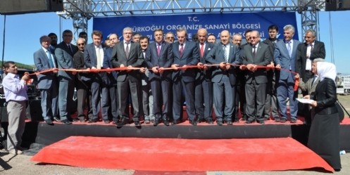 Türkoğlu OSB`de temel atma töreni