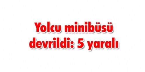 Yolcu minibüsü devrildi: 5 yaralı