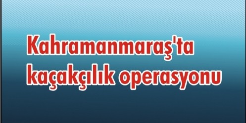 Kahramanmaraş`ta kaçakçılık operasyonu
