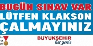 Sınav Günü Gürültü Yapma, Geleceğimi Çalma
