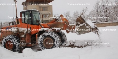 Afşin Belediyesi`nin ``kar`` mesaisi 