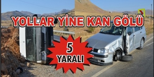 Minibüs İle Otomobil Çarpıştı: 5 Yaralı