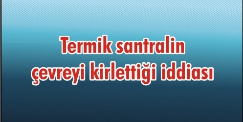 Termik santralin çevreyi kirlettiği iddiası 