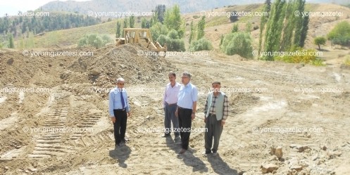 Kabaktepe köyü`ne futbol sahası yapılıyor