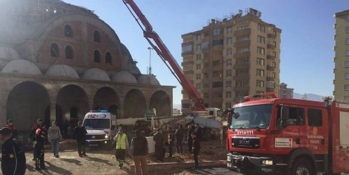 Camii İnşaatında Göçük, 5 Yaralı