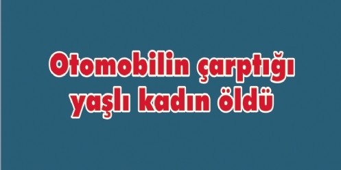 Otomobilin çarptığı yaşlı kadın öldü