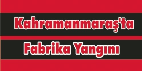 Kahramanmaraş`ta fabrika yangını