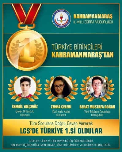 Türkiye birincileri Kahramanmaraş