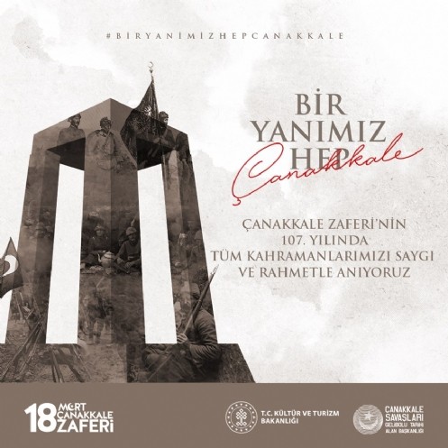 Vali ömer faruk Coşkun`un 18 Mart Şehitleri Anma Günü ve Çanakkale Zaferi`nin 107. Yıl Dönümü Mesajı