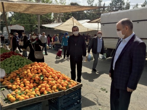 Vali Özkan, Çarşı Ve Pazarlarda İncelemelerde Bulundu