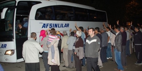 Afşin`de hacı adayları uğurlandı