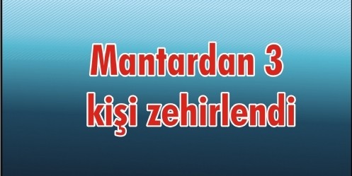 Mantardan 3 kişi zehirlendi