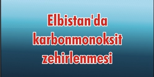 Elbistan`da karbonmonoksit zehirlenmesi