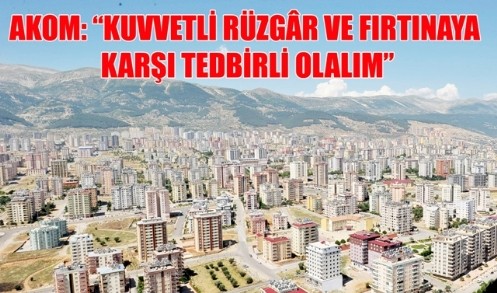 Kuvvetli Rüzgâr ve Fırtına Uyarısı